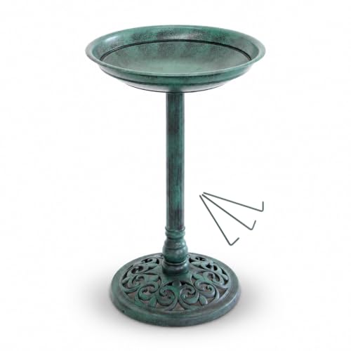 Oypla Traditional Ornamental Garden Pedestal Bird Bath Outdoor Water