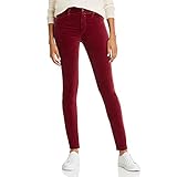 Adriano Goldschmied Womens The Farrah Velvet High Rise Skinny Pants Red 24