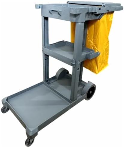 Carro Funcional Limpeza Profissional Cinza Alta Resistência