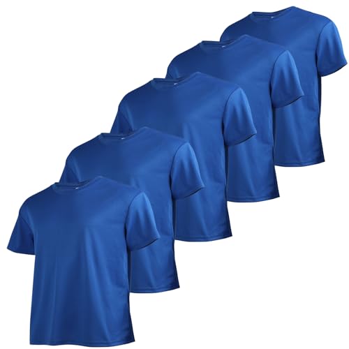 Image of 3 Pack Men's Quick Dry T Shirts Athletic Running Workout Short Sleeve Shirts for Men Active Crew Neck Tops