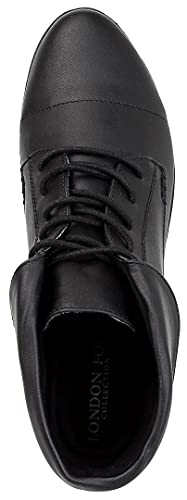 LONDON FOG Crissy Dress Ankle Boot Ladies Lace Up Bootie with Collar4