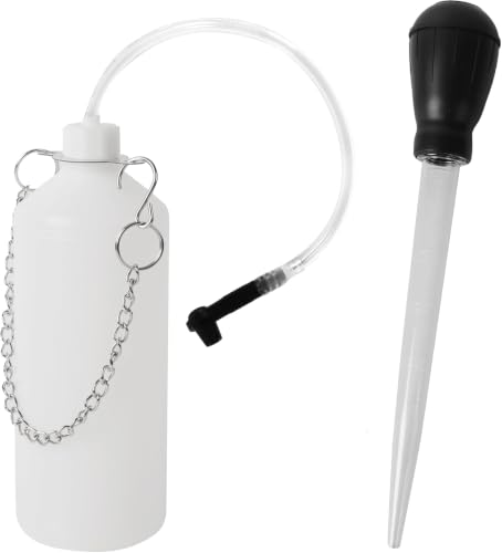 Calvana Brake Bleeder Kit with 1L Bottle for Car Motorcycle ATV Brake Fluid