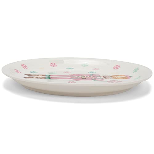 Mary Square Pink Nutcracker Candies 9 Inch Ceramic Christmas Serving Platter With Spreader #TOP2