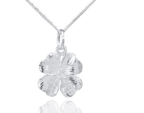 Preisvergleich Produktbild MATERIA Schmuck Kleeblatt Anhänger QUADRIFOGLIO - 925 Silber Glücksbringer für Frauen #KA-7