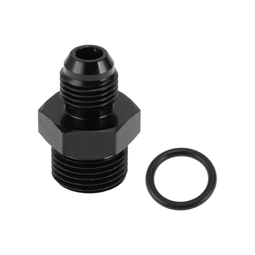 Adaptateur ORB8-6AN mâle en aluminium noir A ABSOPRO avec joint torique