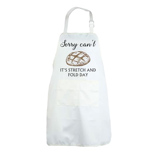 CENWA It's Stretch and Fold Day Funny Bread Baker Kitchen Aprons Bread Baking Gift for Baking Lover (Fold Day Apron EU)