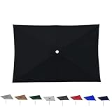 HJHUUA 3 x 2 m Ersatzbezug für Terrassenschirm,quadratischer Schirmbezug,Gartenmarkt-Schattentuch,Ersatzbezug für Sonnenschirme für Strand,Pool,Terrasse und Garten