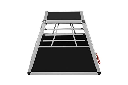 ALPUNA Transportbox N24 – Aluminium Hundebox 82×60×63 cm – Auto Hundebox mit Notausstieg, sicherer Hundetransport im Kofferraum