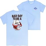 Bad Day to Be a Busch Light Apple Front and Back T-Shirt (US, Alpha, X-Large, Regular, Regular, Blue)