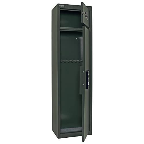 Foto von Profirst Waffenschrank Stone 8 Elektronikschloss Notöffnung möglich separat versperrbarers Extrafach Schaumstoffwaffenhalter Putzstockhalterung inkl. Befestigungsmaterial