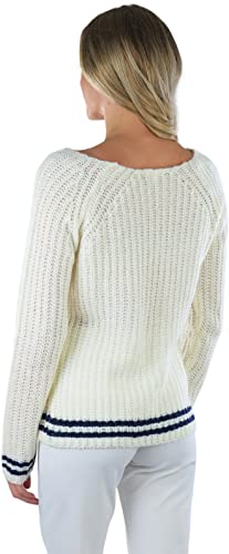 Image of ToBeInStyle Women's Classic Long Sleeve V-Neck Pullover Sweater