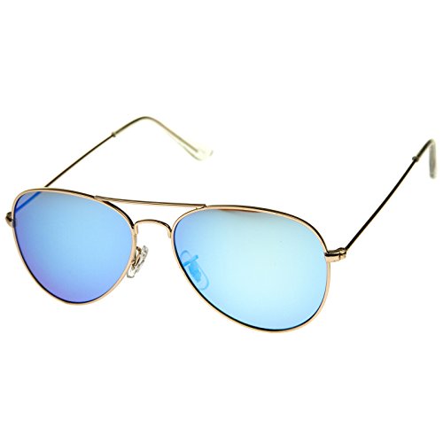 zeroUV Premium Nickel Plated Frame Multi-Coated Mirror Lens Aviator Sunglasses 59mm2