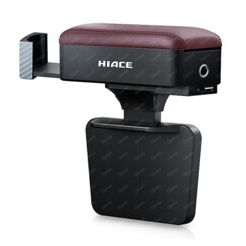 ハイエース 車用外付コンソールボックス 車肘置き 肘掛けクッション ハイエース 200系 3型 4型 5型 6型 車用多機能USB Type-C充電ポート付き アームレスト収納ボックス 大容量 小物入れ 軽自動車 肘掛け 伸縮式カップホルダー 運転席・助手