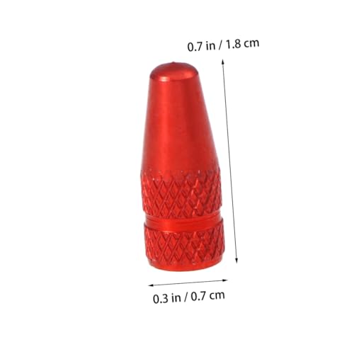 Totority 6 unidades de tapones rojos para válvulas de bicicleta, de aleación de aluminio, para válvulas francesas (Presta), aptos para bicicletas de carretera y montaña, resistentes a la corrosión y con protección sellante miniatura 2