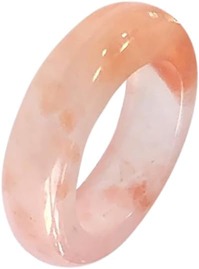 Green Natural Jade Rings Good Luck Jewelry Natural White Jade Ring for Women Men Unisex with Gift Box