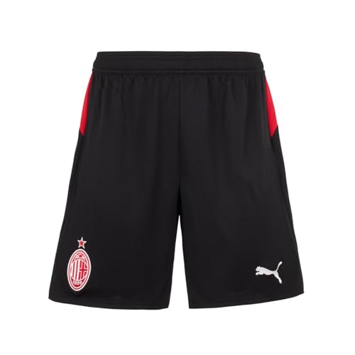 A.C. Milan - Pantalones Cortos de competición Home, Temporada 2025/2026, Pantalones Cortos de fútbol, Producto Oficial, Adulto, L