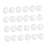 UKCOCO 50 pièces Lot Balles de Golf Entraînement Plastique Blanc avec Légères et Équilibrées pour Swing et Practice Intérieur et Extérieur