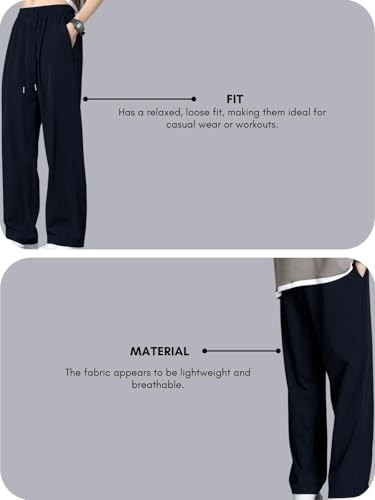 Image of GRECIILOOKS Men's Baggy Track Pants | Oversized Loose Fit Joggers for Men | Comfortable Streetwear & Gym Wear Lower | Casual Stylish Track Pant