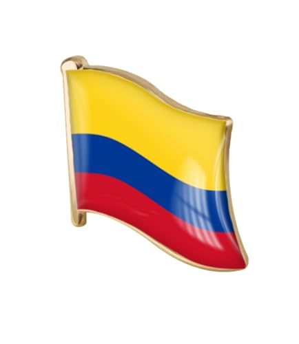 Image of vmcoatdu 1inch Country Flag Pin Badge International Travel Brooch Metal Alloy Souvenir Pin