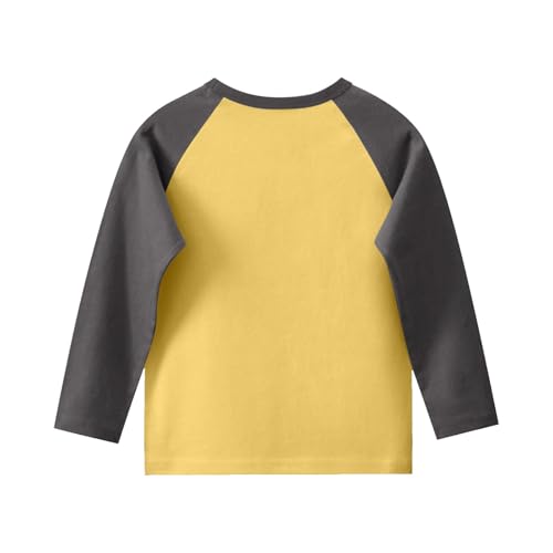 Boys Girls Cotton T-Shirts Raglan Sleeve Shirts Patchwork Sweatshirts Baseball Tees School Sports Top 5-16 Years4