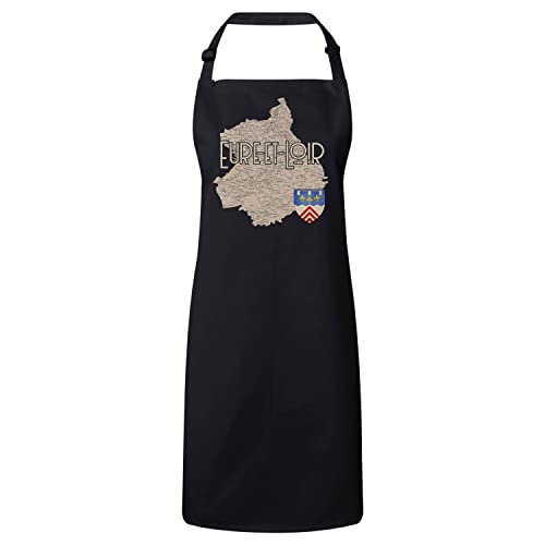 Tablier cuisine premium noir Eure-et-Loir 28 Chartres carte