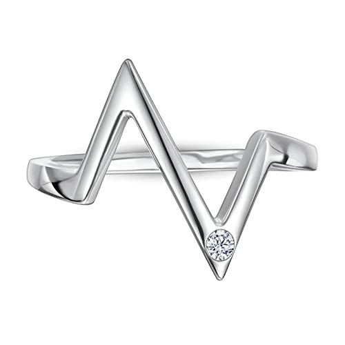 Bague Éclair Argent Véritable 925 - Bijou de Haute Qualité Taille 49.5