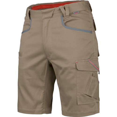 WÜRTH MODYF Arbeitsshorts Stretch X - professionelle Arbeitshose für Herren - Arbeitsshorts mit Reißverschluss - in der Größe 66 in Beige