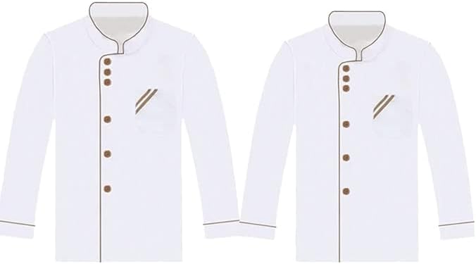 Unisex Men's Chef Coat, Chef Jacket Restaurant Kitchen Chef Uniform with (Small to 6XL size). pack of 2 (CP-09)