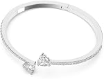 Swarovski Soul Heart Bangle Bracelet Collection, Rhodium Finish, Clear Crystals