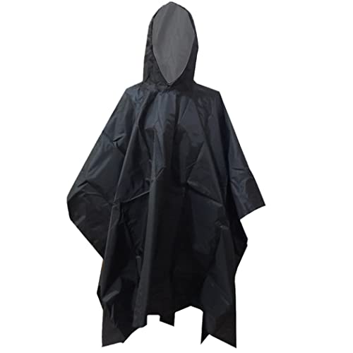 Poncho de lluvia multiusos con cubierta de mochila y función parasol para camping