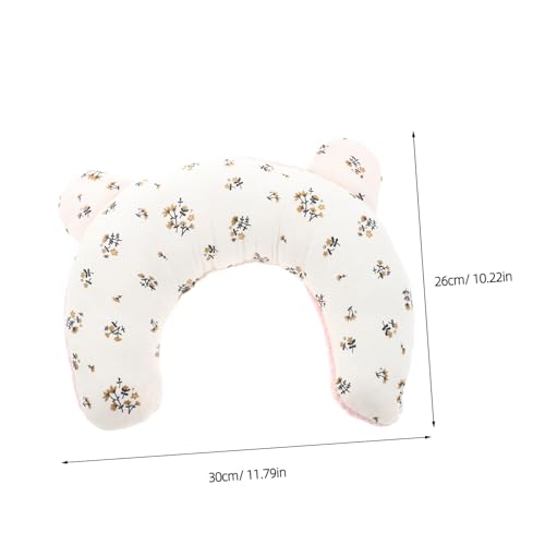Almohada en forma de U WOONEKY para perros pequeños cojín rosa lavable de descanso 3
