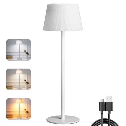 skelo Tischlampe Kabellos Dimmbare Touch Led Tischlampe Akku 3 Farbtemperatur 3 Höhen 4800mAh IP54 Für Drinnen und Draußen Geeignet Wiederaufladbar USB-C für Restaurant Schlafzimmer Party Weiß skelo Tischlampe Kabellos Dimmbare Touch Led Tischlampe Akku 3 Farbtemperatur 3 Höhen 4800mAh IP54 Für Drinnen und Draußen Geeignet Wiederaufladbar USB-C für Restaurant Schlafzimmer Party Weiß