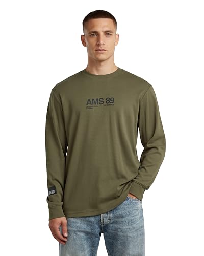 G-Star AMS 89 Ls R T T-Shirt Homme en jersey de coton premium de haute qualité