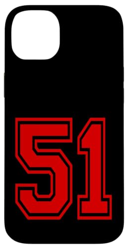 No.51 Red Sports Team Style �X�}�z�P�[�X iPhone 14 Plus �p