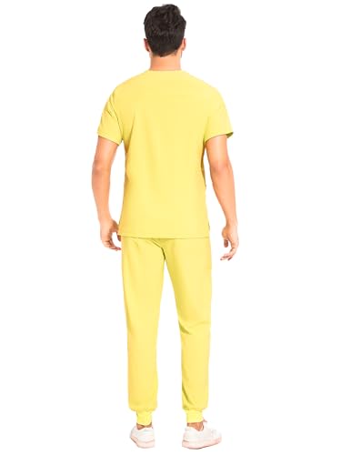 image for COZYFIT Men Scrubs Set — Stretch V-Neck Scrub Top & Jogger Pant with