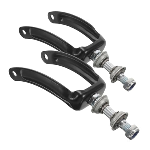 POPETPOP 2個属製車椅子前輪フォーク用ブラケット交換部品 ホイールブラケットホルダー 対応多 耐久設計