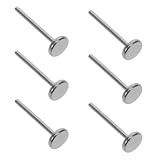 LALADEFIEE 6 Piezas de Accesorios para Piercings Labios y Orejas, Aleación de Titanio G23, Fácil de Usar, Diseño Sencillo para Uso Diario y Fiestas