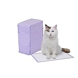 Amazon Basics 40er-Pack Einweg-Katzenkloeinlagen mit Schnell Trocknender Oberfläche, Violett, Ohne Duftstoffe
