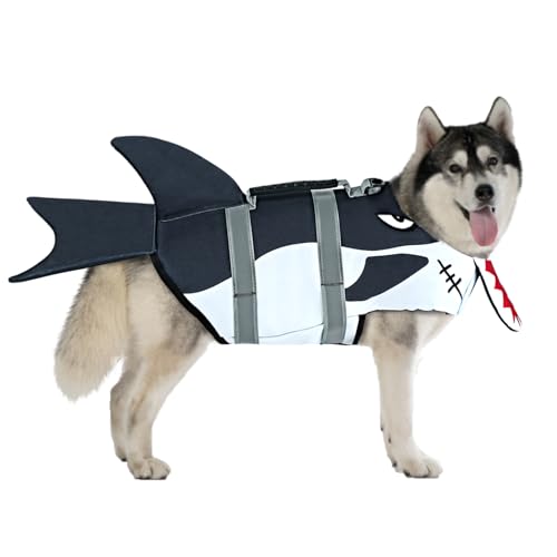 Dog Life Jacket Ripstop Pet Safety Floatation Vest Adjustable Dog