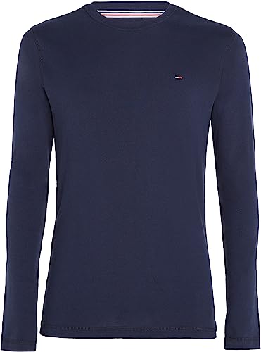 Tommy Jeans Tjm Original Rib Longsleeve Tee Dm0dm04409 Camiseta, Azul (Black Iris), M Hombre