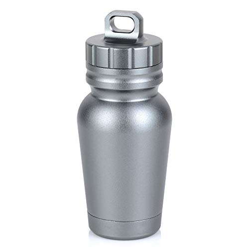 Garrafa de Armazenamento, Andoer Cilindro de cápsula de sobrevivência de recipiente de armazenamento