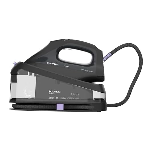 Taurus Amazing - Centro de planchado SSD3002 3000W, 7 bares depresión, Vapor continuo 130g/min, Golpe vapor 400g/min, Quick-Start, Suela cerámica, Funciones ECO y MAX, Auto Off, Depósito 15L