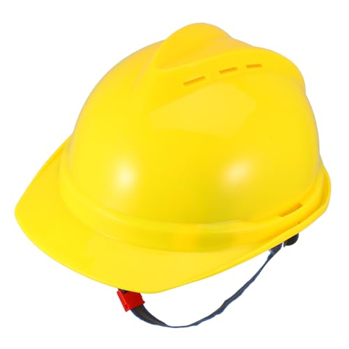 FIXOSHEE Casco De Seguridad para Construcción Amarillo, Homologado, Forro Insertable y Ventilación V, Protección contra Impactos y Rayos UV, para Obra y Trabajos Industriales, Unidad Individual