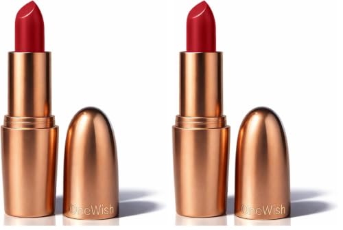Image of One Wish Creamy Matte Lipstick Long Lasting for Women - Baddie Red Shade 17 | Full Coverage | Creamy Formula | No Flaky Lips | No Dryness| High-Pigment | SPF | Vitamin E, Almond Oil & Shea Butter for Moisturising Lip | 8 Hrs Lasting | Smooth Finish | 3.8 gm