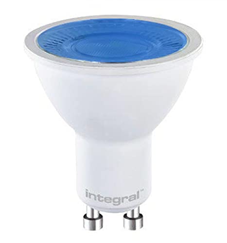 Integral ILGU10NN108 5w LED GU10 Bulb, Blue, Non Dimmable, 60lm, 40° Beam, White