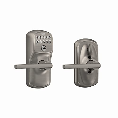 Exclusive Discount 90% Price SCHLAGE FE595 PLY 619 LAT Plymouth Keypad Entry with Latitude Lever, Flex Lock, Satin Nickel Free Shipping Over $50 SCHLAGE FE595 PLY 619 LAT Plymouth Keypad Entry with Latitude Lever, Flex Lock, Satin Nickel