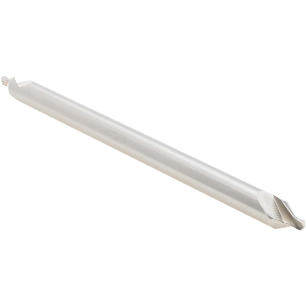 Hertel Combo Drill & Countersink, #4-1/2, HSS, 3/8" Body Diameter, 9/64" Point Diameter, Bright Polished Finish, 118° Angle, 6" Overall Length