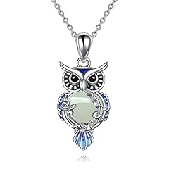 Jade owl necklace