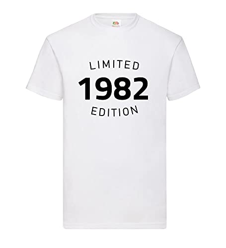 T-shirt 1982 Limited Edition pour homme blanc de taille XXXL en pur coton confortable