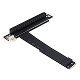 HLT M.2 NGFF NVMe Key M to PCIe 3.0 X16 Extension Cable (90° Right Angle PCI-E Slot)